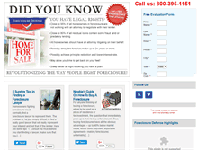Tablet Screenshot of foreclosuredefense.com